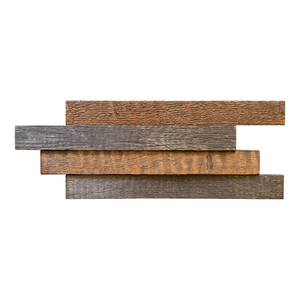Stacked Buckskin Mosaic Wood Wall Tile