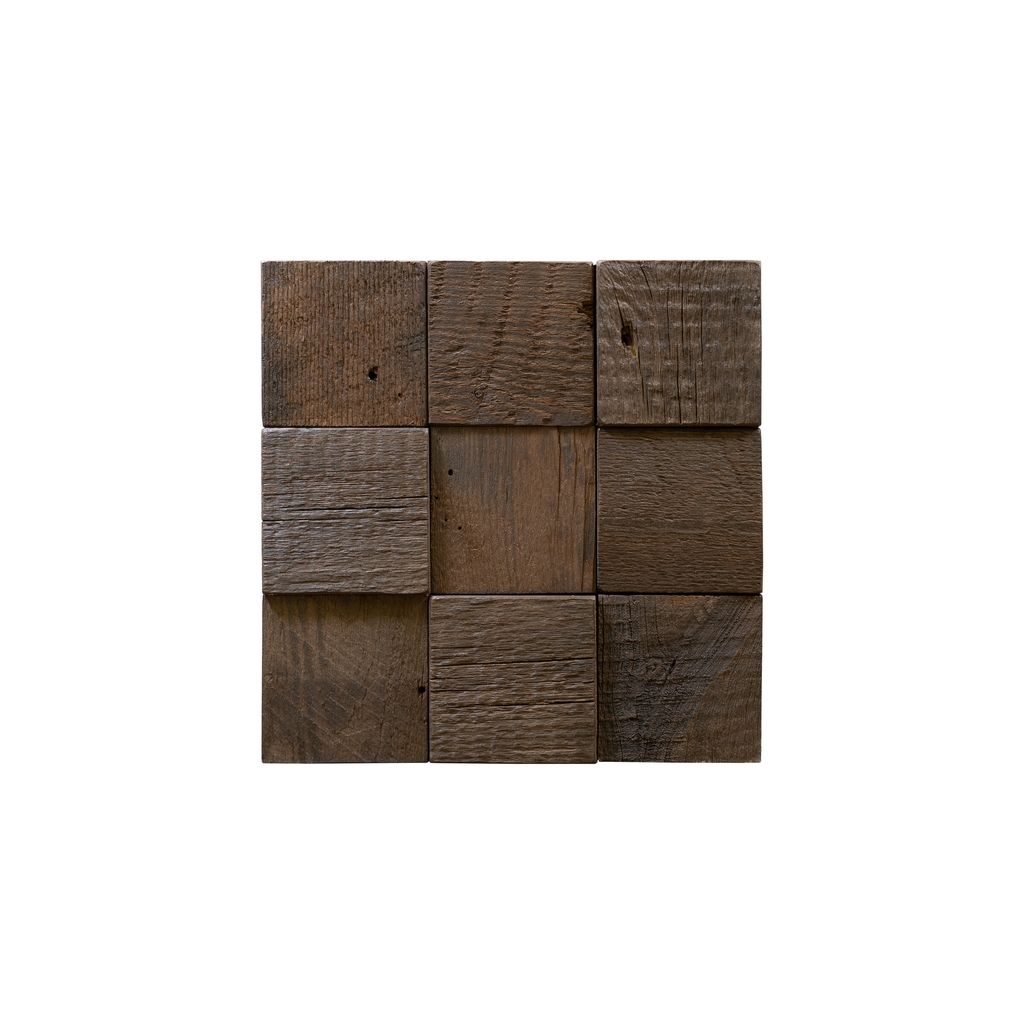 Gunstock Herringbone Mosaic Wood Tile