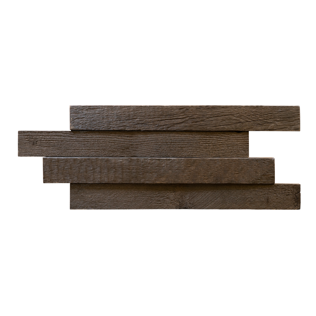 Gunstock Stacked Reclaimed Wood Panel