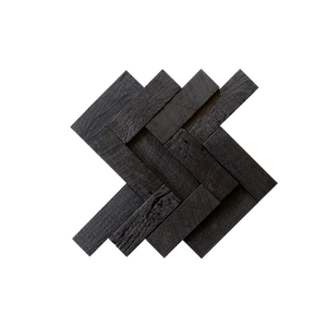 Herringbone Ember Mosaic Wood Wall Tiles
