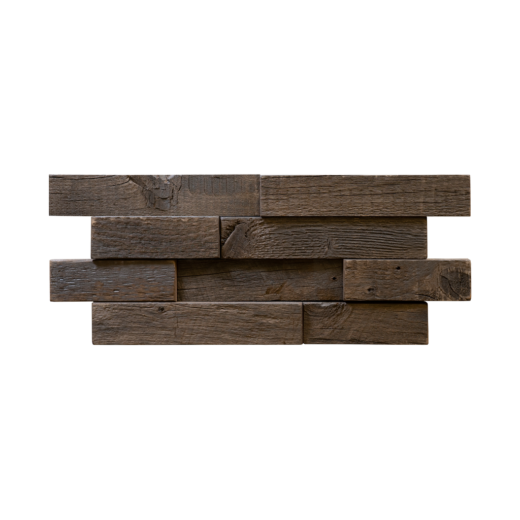 Gunstock Brick Reclaimed Wood Mosaic Panel