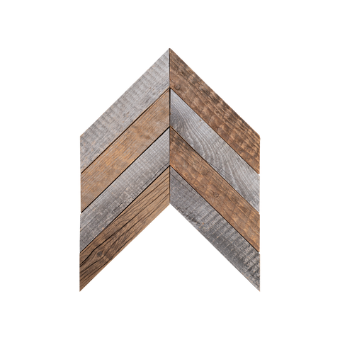 Chevron Natural Mosaic Wood Wall Tile