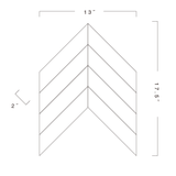 Chevron Ember Mosaic Wood Wall Tiles